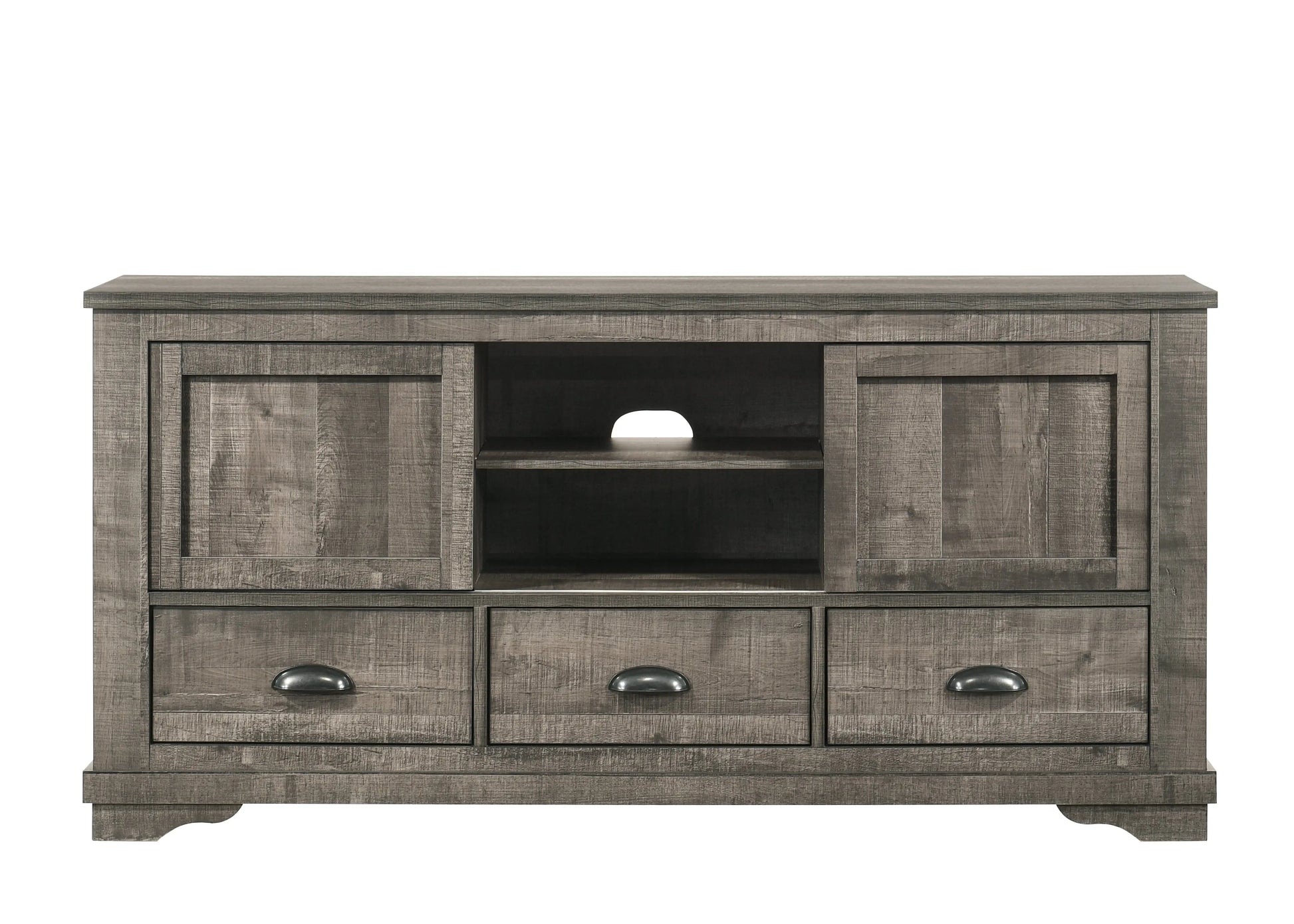 Coralee Gray 63" TV Stand Crown Mark