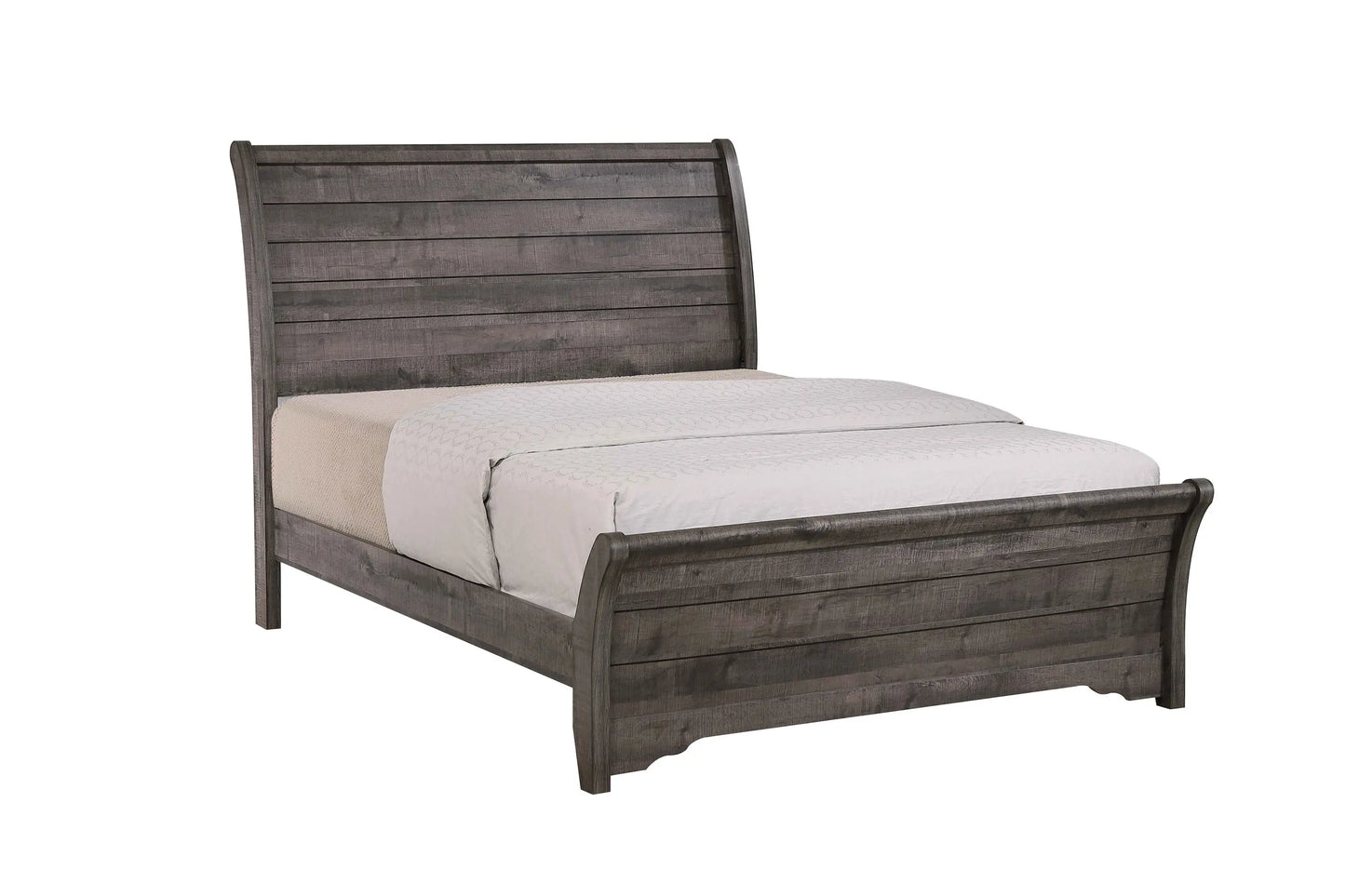 Coralee Gray Queen Sleigh Bed Crown Mark