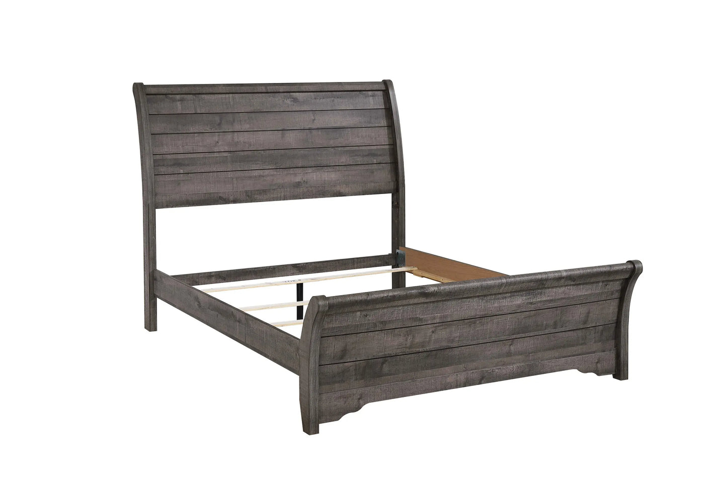 Coralee Gray Queen Sleigh Bed Crown Mark