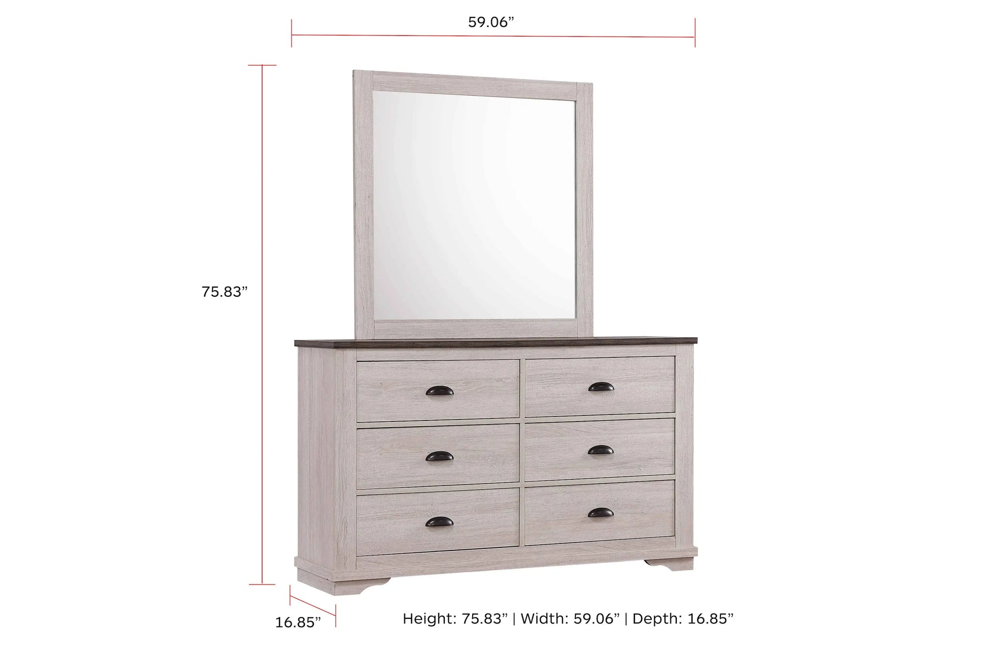 Coralee Chalk/Gray Sleigh Bedroom Set Crown Mark