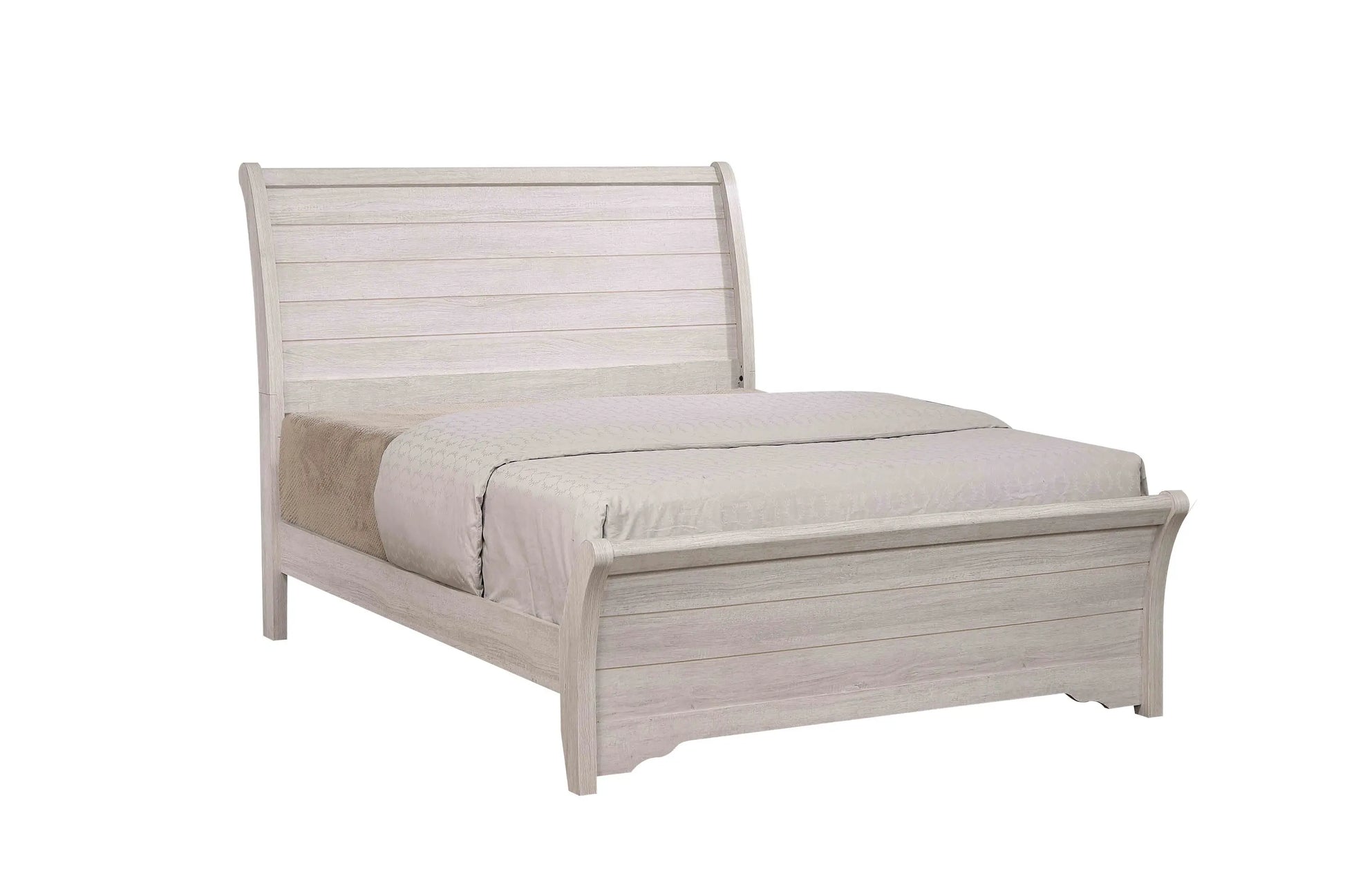 Coralee Chalk/Gray Queen Sleigh Bed Crown Mark