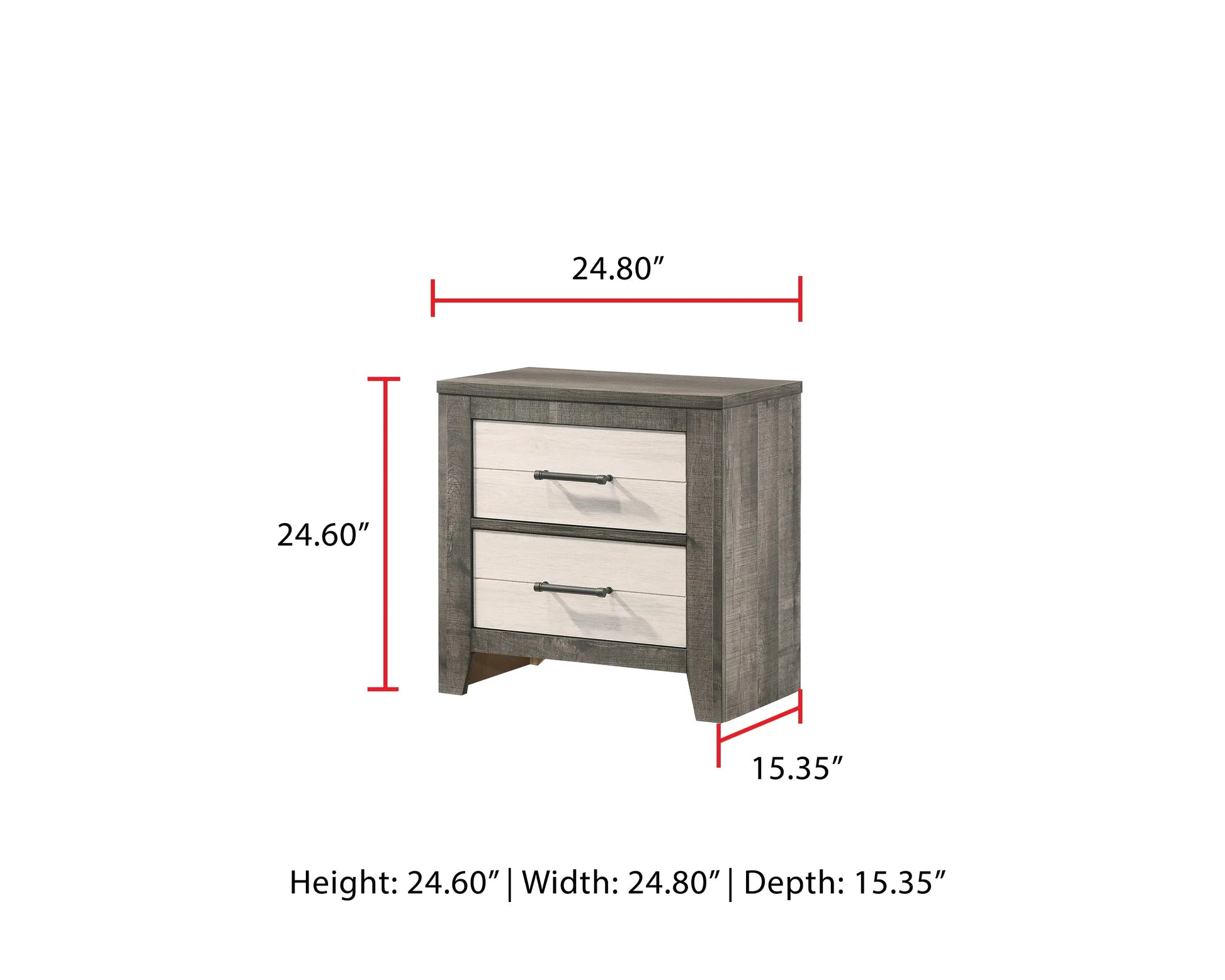 Rhett Brown/Cream Nightstand Crown Mark