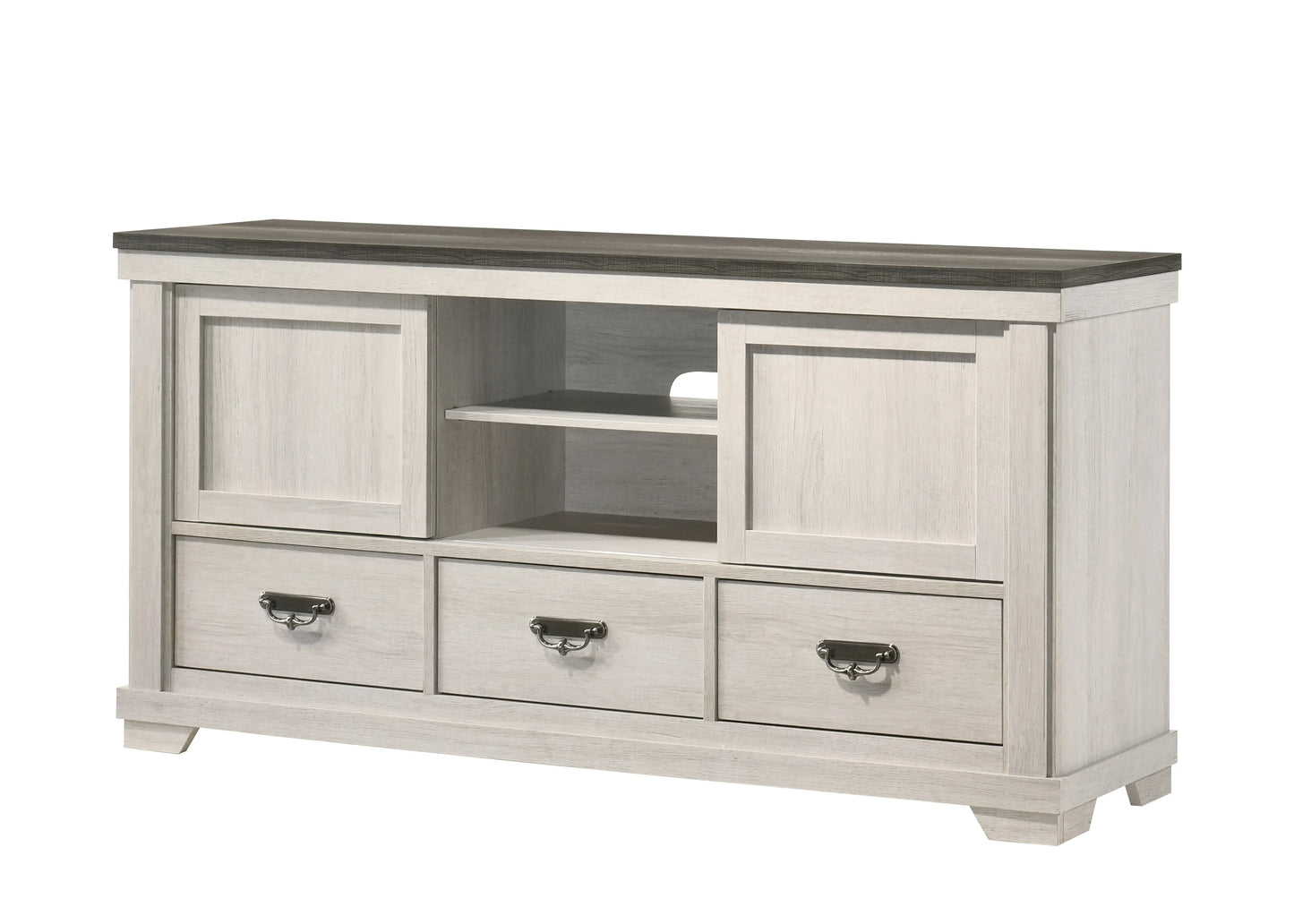 Leighton Cream/Brown TV Stand Crown Mark