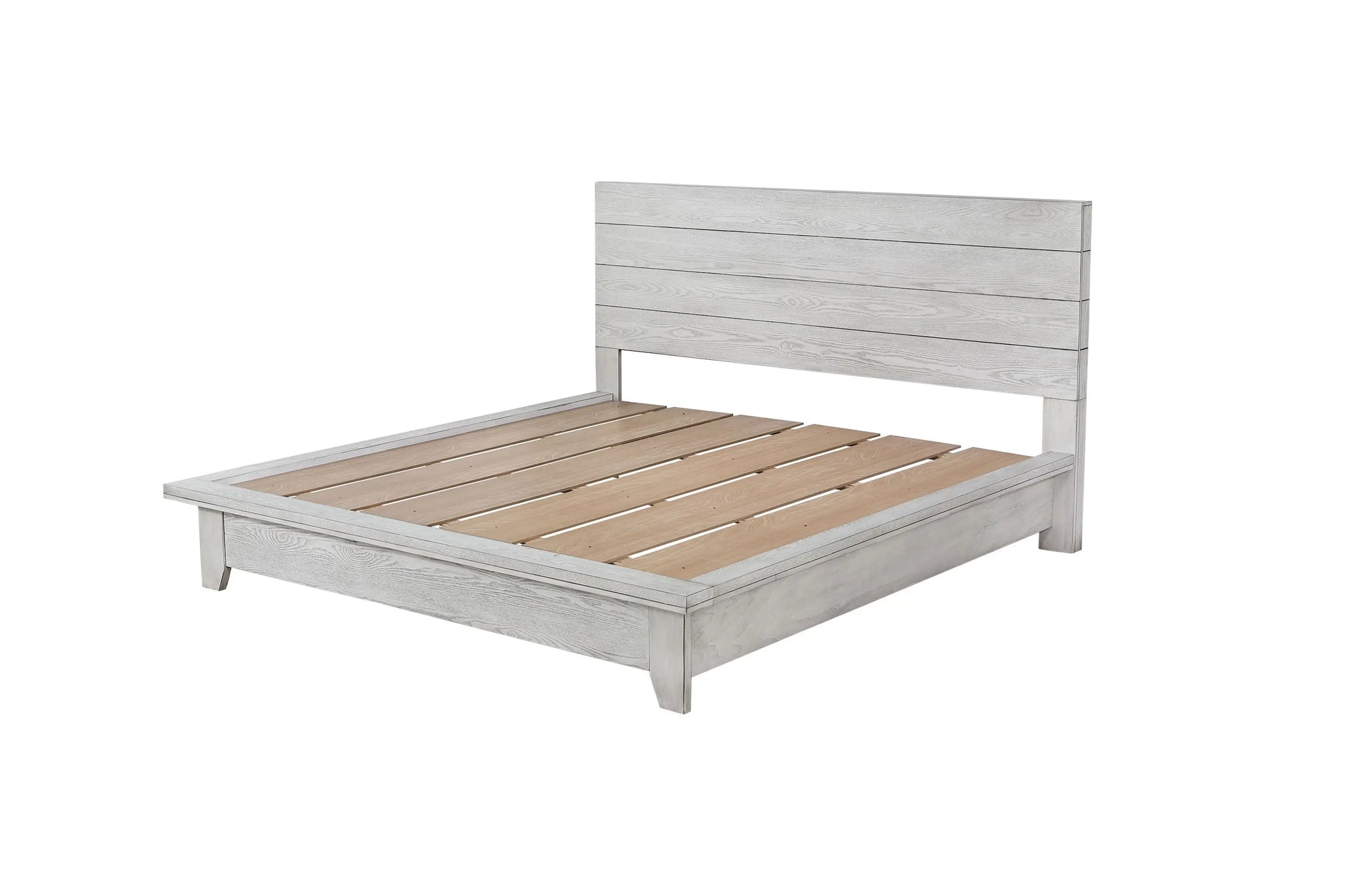 White Sands Chalk King Platform Bed Crown Mark