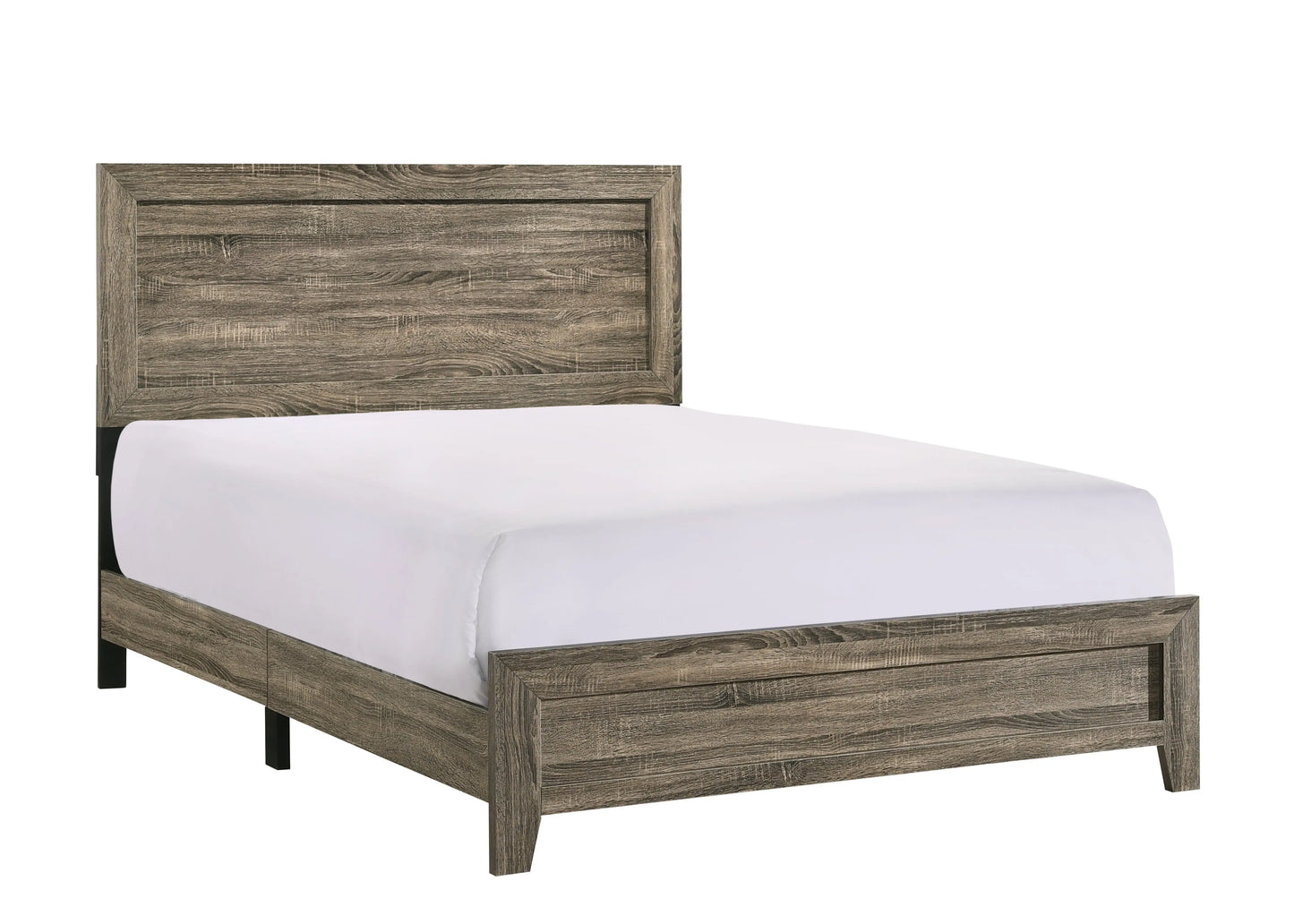 Millie Brownish Gray Queen Panel Bed Crown Mark