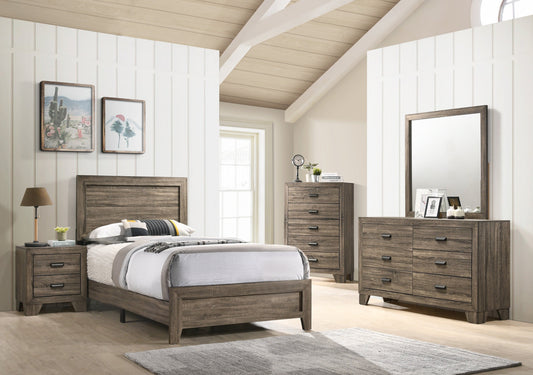 Millie Brownish Gray Panel Youth Bedroom Set