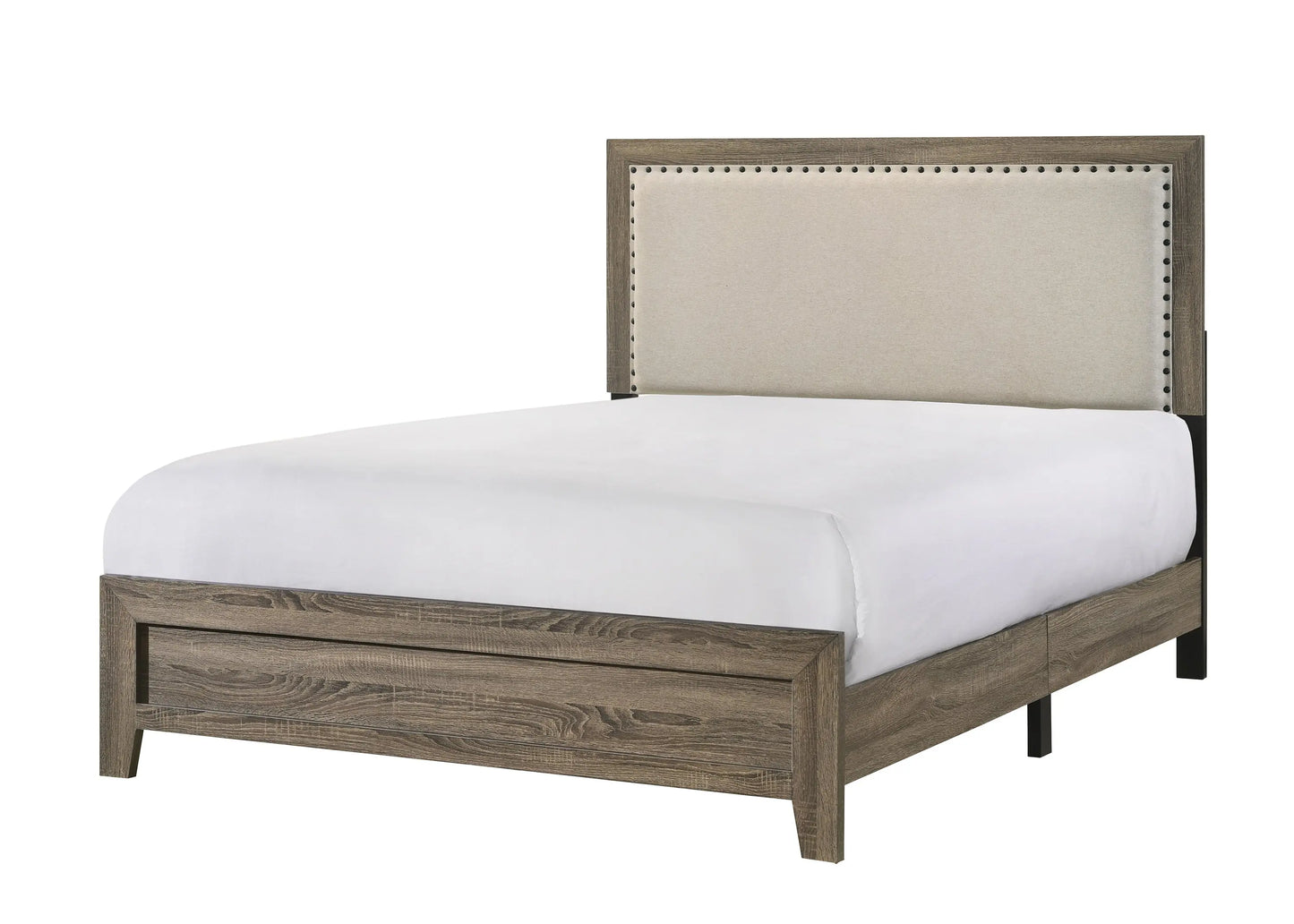 Mille Brownish Gray Upholstered Youth Bedroom Set Crown Mark