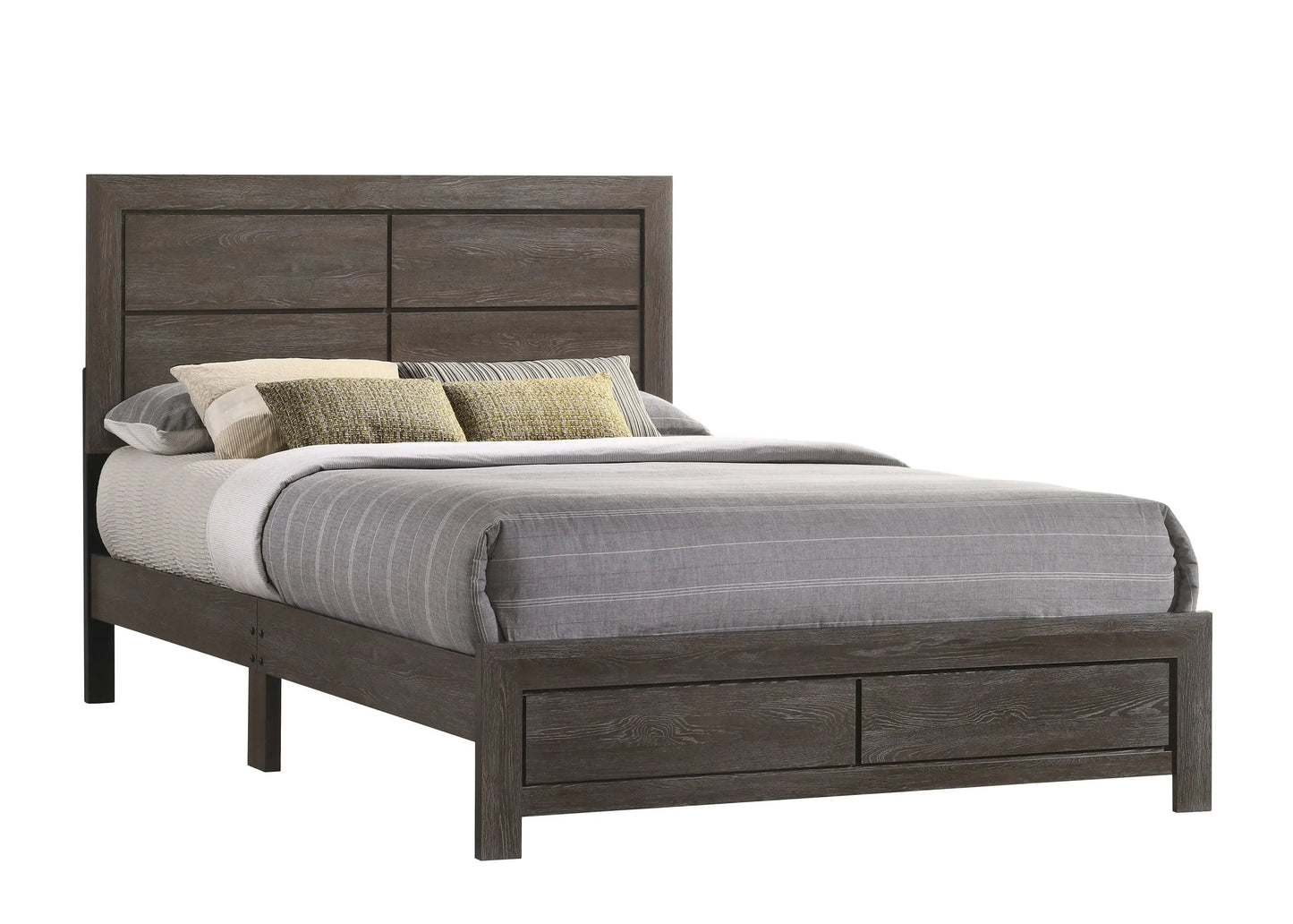 Hopkins Brown King Platform Bed Crown Mark