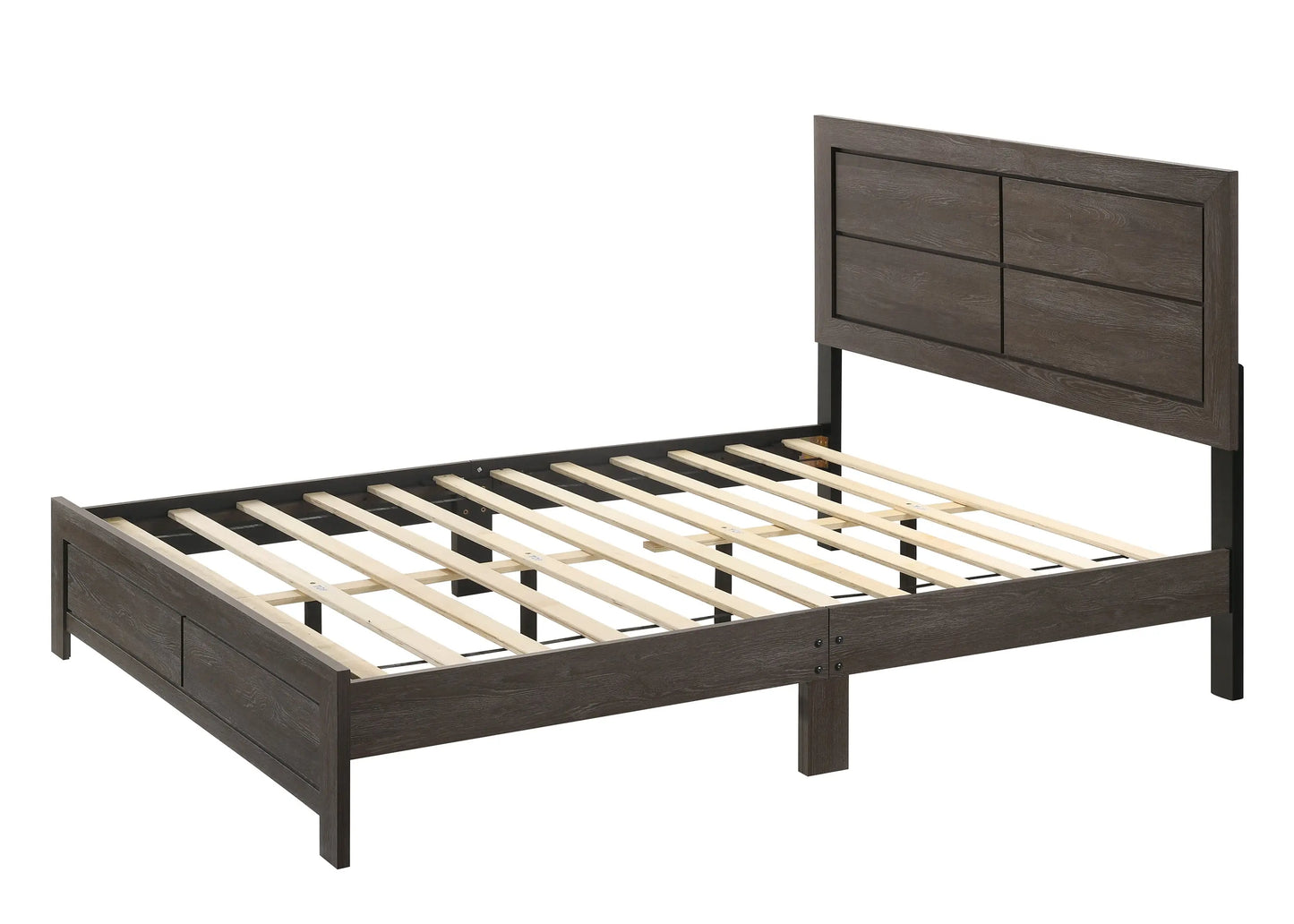 Hopkins Brown King Platform Bed Crown Mark