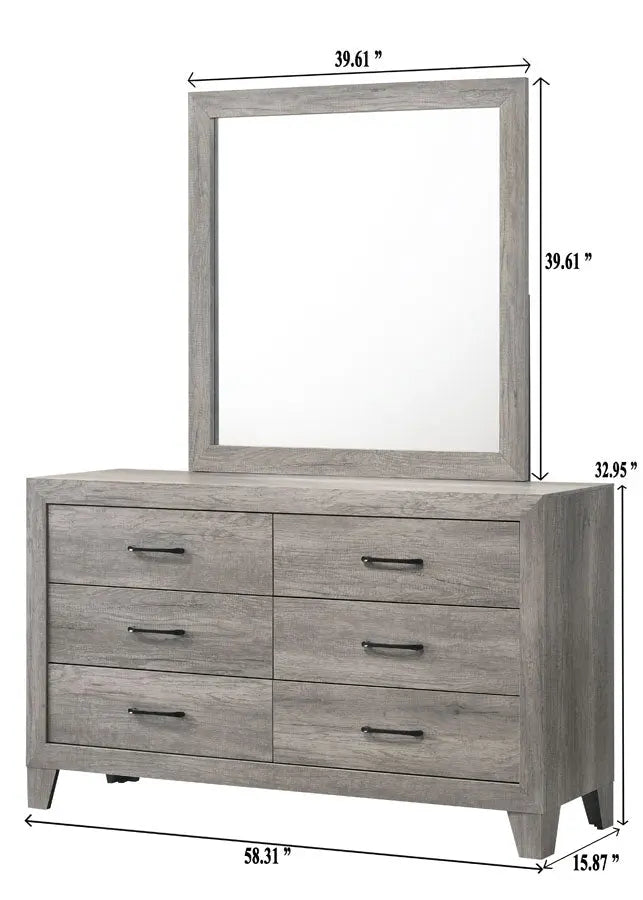 Hopkins Driftwood Platform Bedroom Set Crown Mark