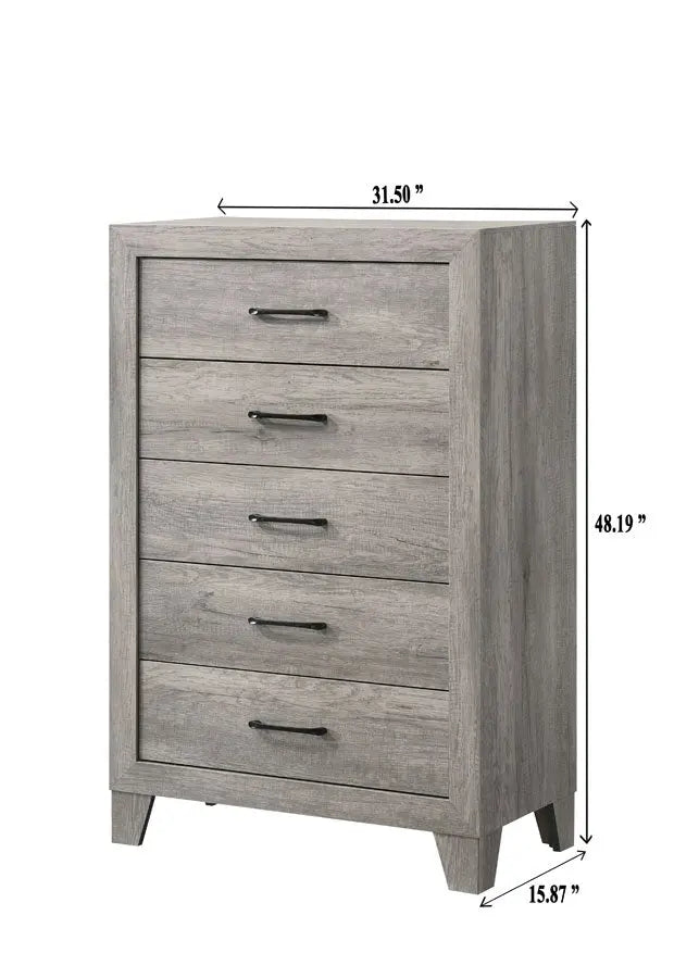 Hopkins Driftwood Platform Youth Bedroom Set Crown Mark