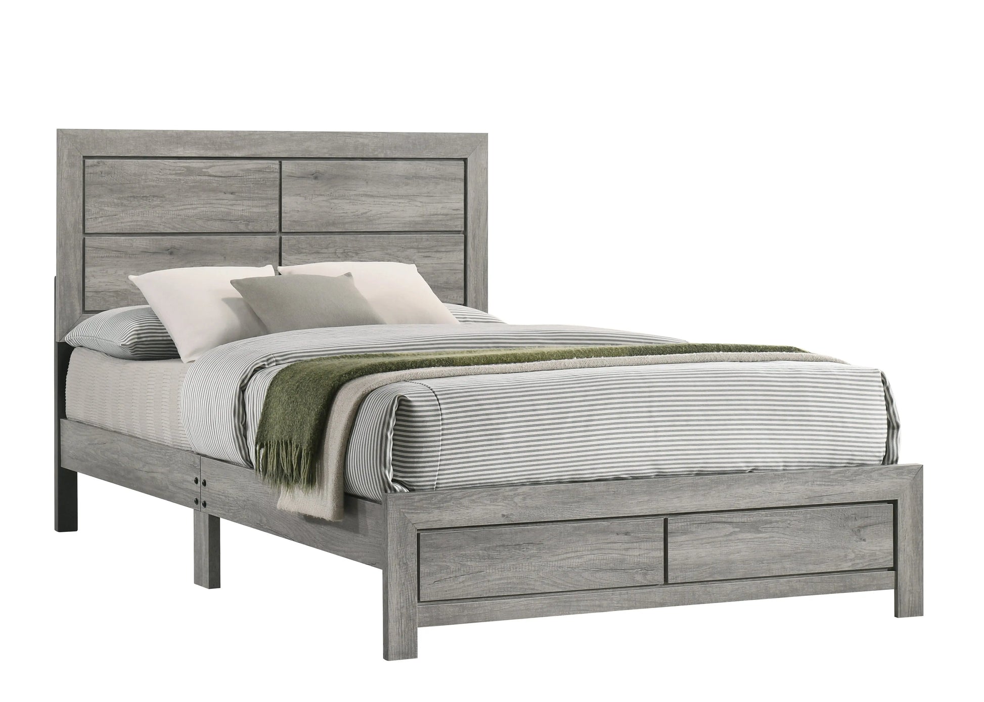 Hopkins Driftwood King Platform Bed Crown Mark