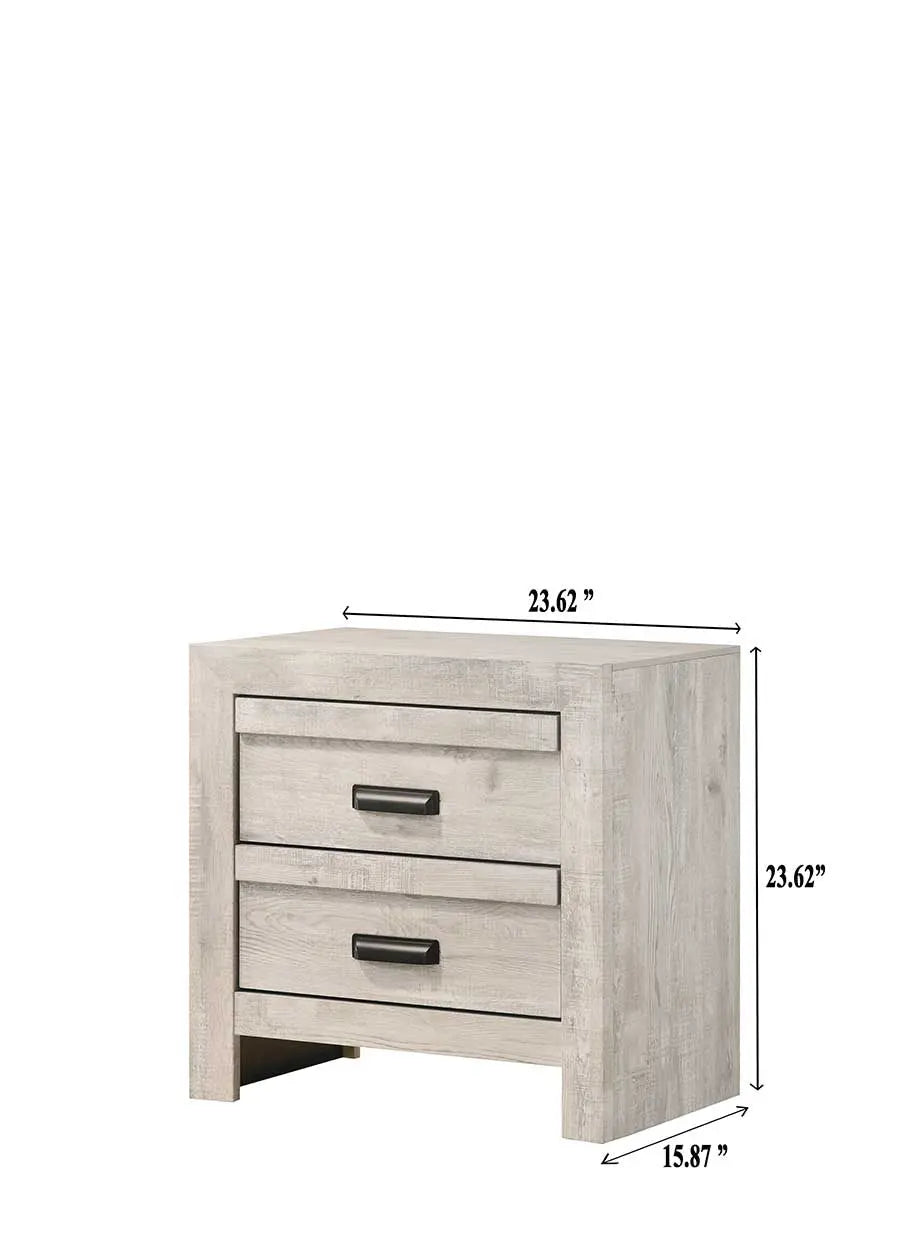 Valor Beige Nightstand Crown Mark