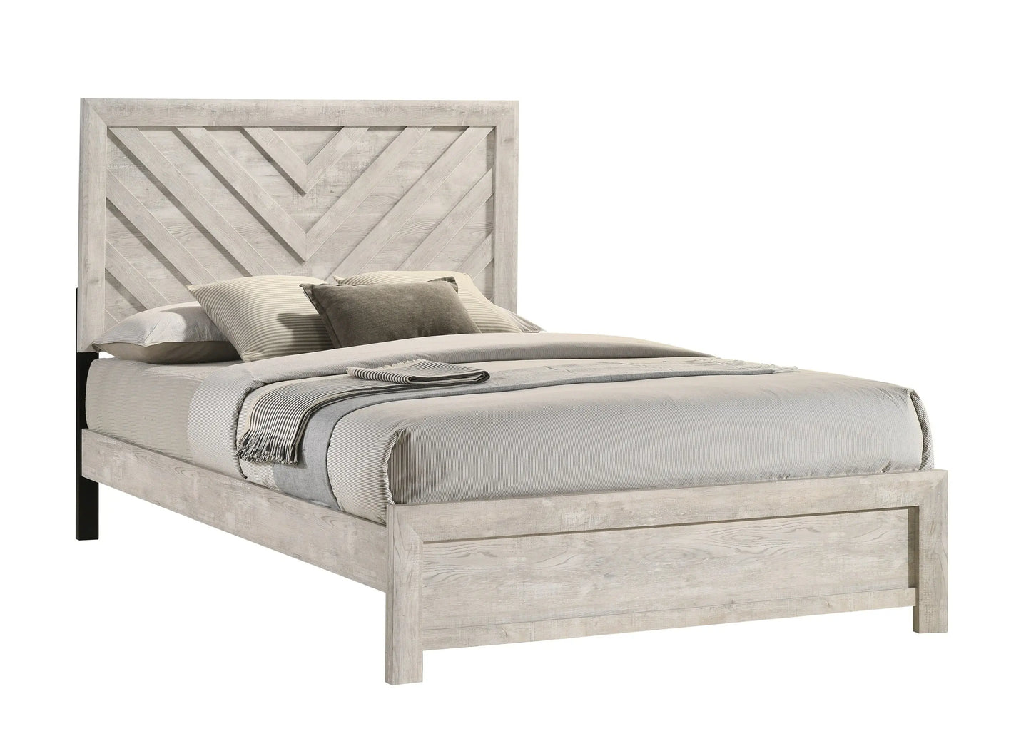 Valor Beige Full Panel Bed Crown Mark