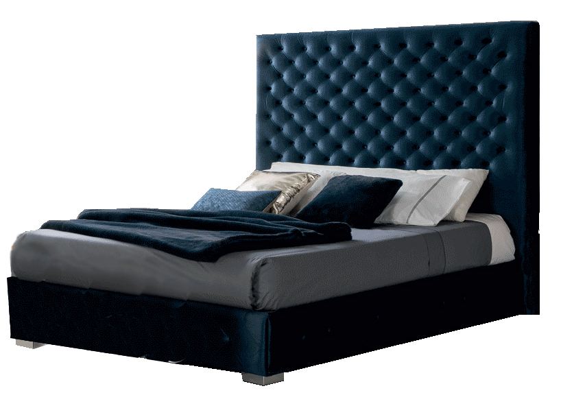 ESF Furniture - Leonor Queen Size Storage Bed in Blue - LEONORBEDQSBLUE ESF Furniture