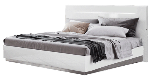 ESF Furniture - Onda Legno Queen Bed in White - ONDABEDQSLEGNO ESF Furniture