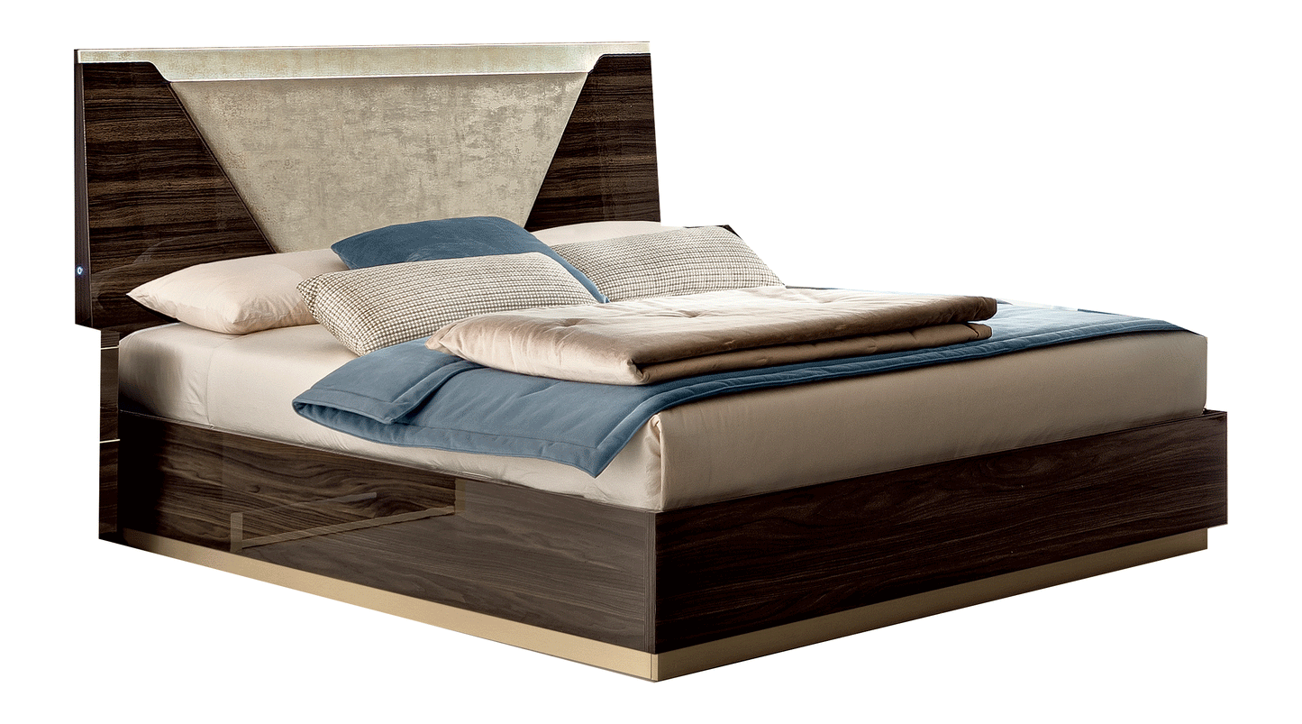 ESF Furniture - Smart King Size Bed in Walnut - SMARTKSWALNUT ESF Furniture