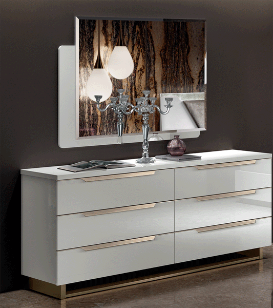 ESF Furniture - Smart Double Dresser with Mirror in White - SMARTDRESSER-MR ESF Furniture