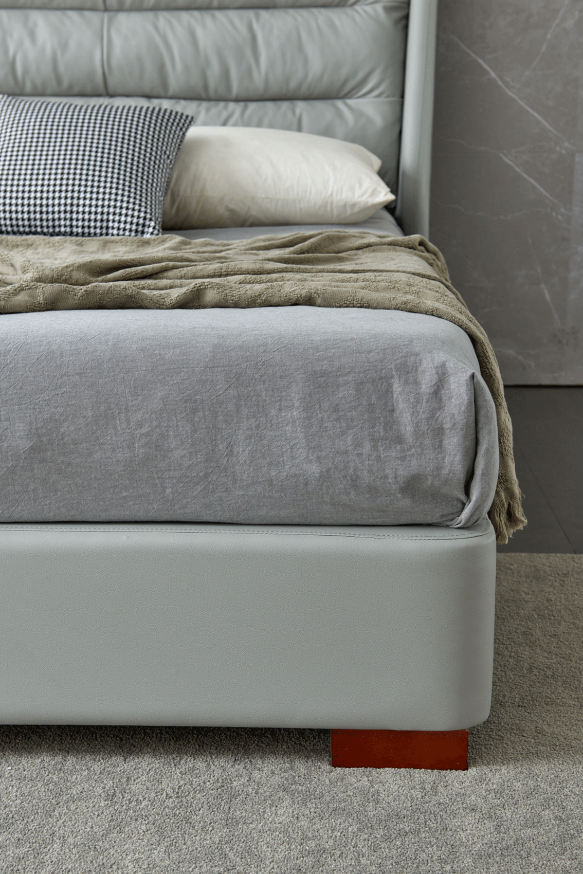 ESF Furniture - Lego Full Size Bed w/Storage in Light Grey - LEGOFS ESF Furniture