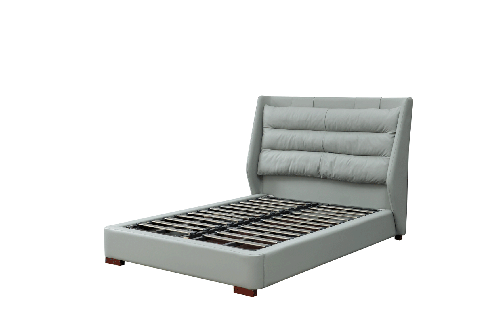 ESF Furniture - Lego Full Size Bed w/Storage in Light Grey - LEGOFS ESF Furniture