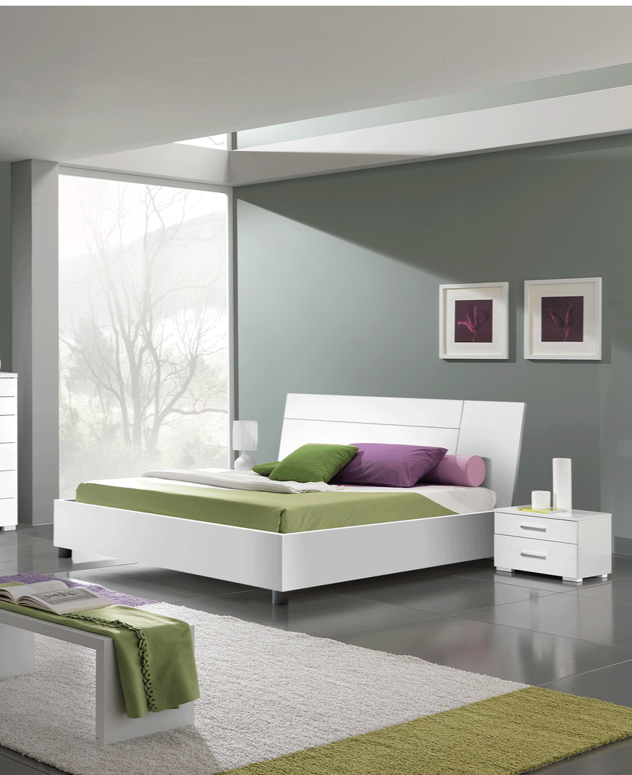 ESF Furniture - Panarea 3 Piece King Bedroom Set in White W/ Momo Cases - PANAREAKSWHITE-3SET ESF Furniture