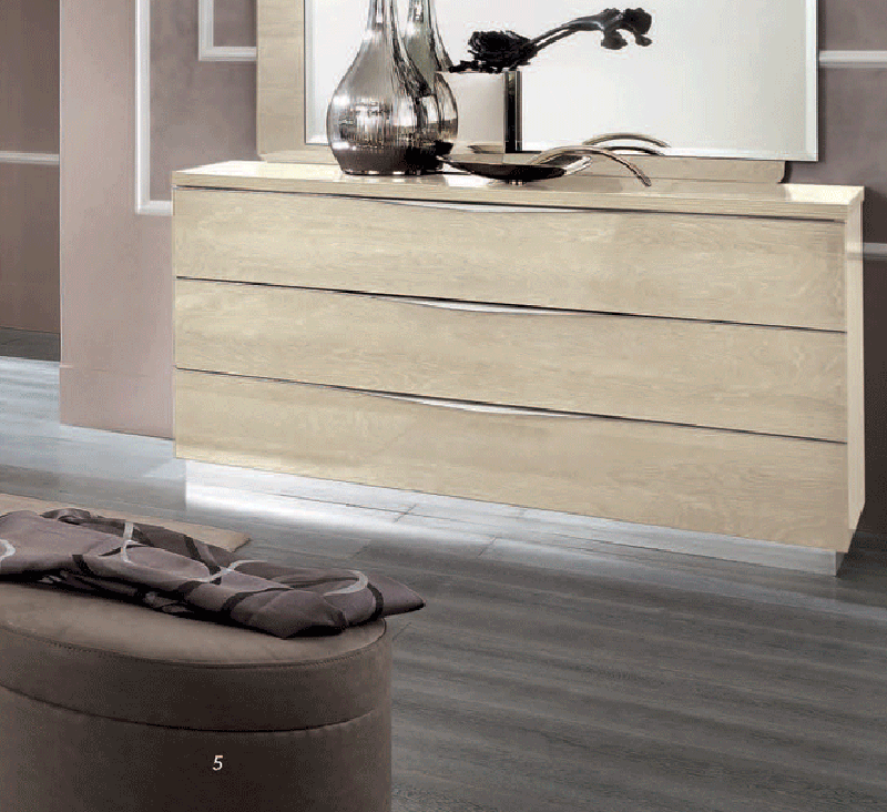 ESF Furniture - Camelgroup Italy Platinum Single Dresser Ivory Betullia Sabbia - PLATINUMSDRESSEBEIGE ESF Furniture