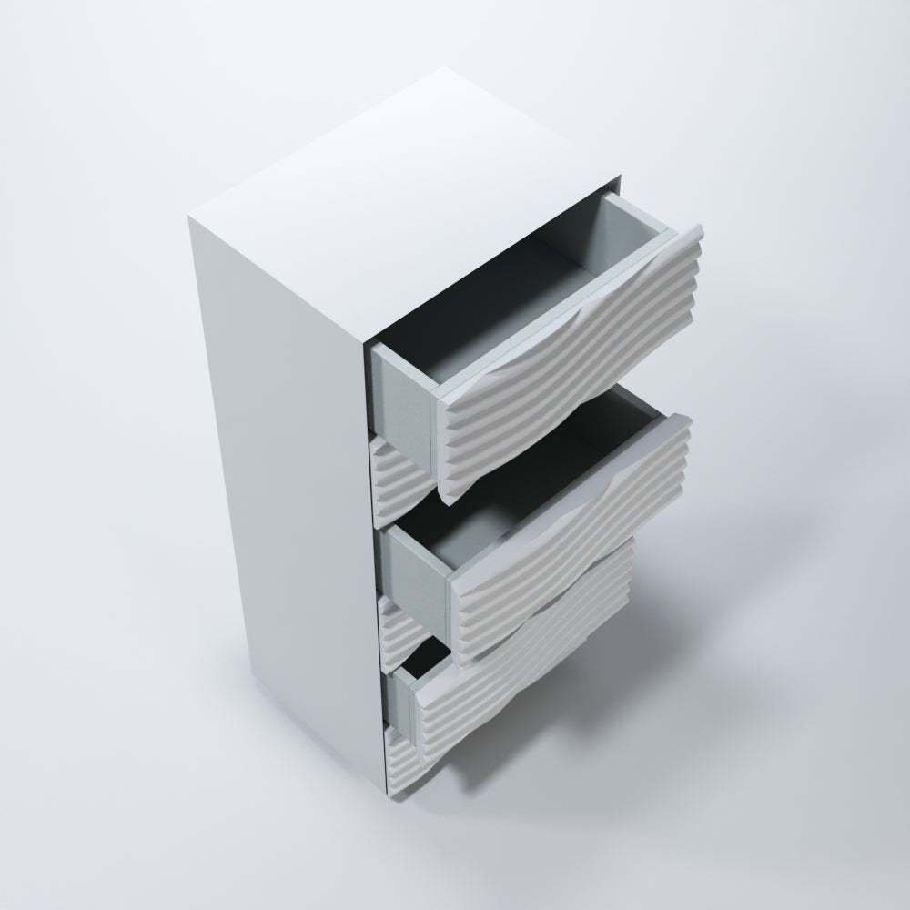 ESF Furniture - Franco Spain Wave Chest in White - WAVECHESTWHITE ESF Furniture