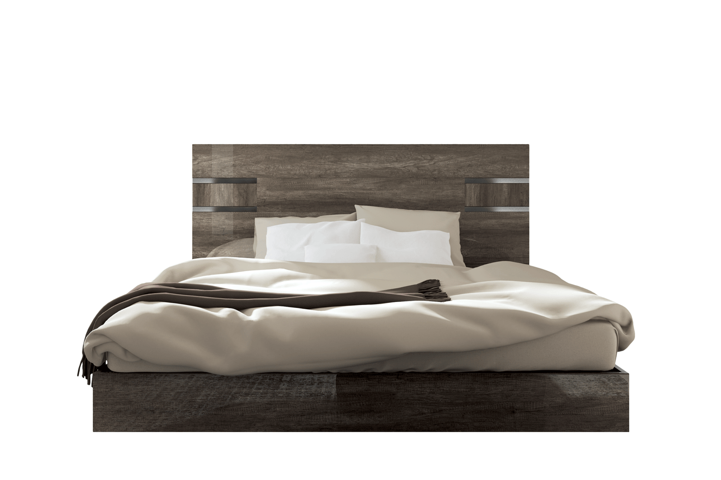 ESF Furniture - Status Italy Kamea King Size Bed in Vintage Oak - KAMEAKS ESF Furniture