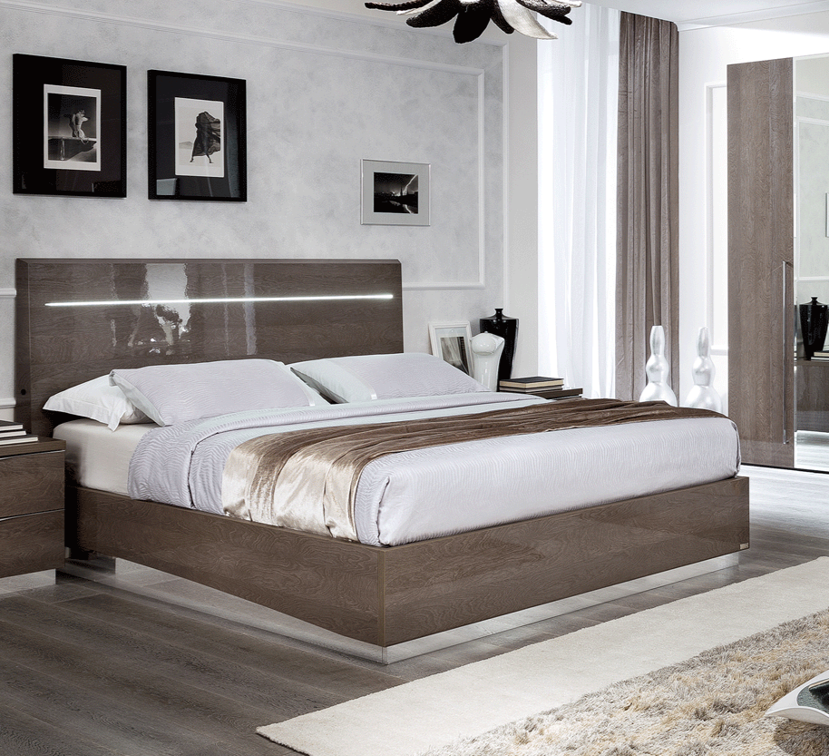 ESF Furniture - Platinum Legno Queen Size Bed in Silver Birch - PLATINUMBEDQSLEGNO ESF Furniture