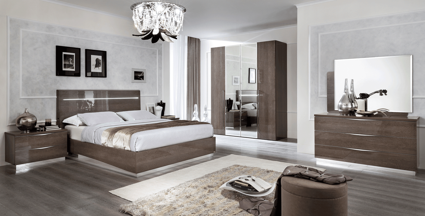 ESF Furniture - Platinum Legno King Size Bed in Silver Birch - PLATINUMBEDKSLEGNO ESF Furniture