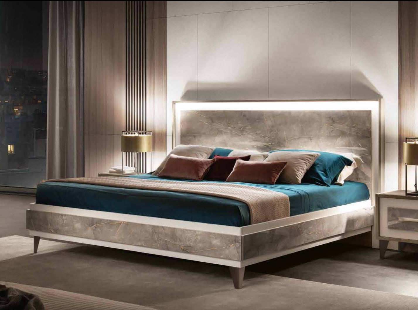 ESF Furniture - Arredoclassic Italy ArredoAmbra King Bed - ARREDOAMBRAKS ESF Furniture