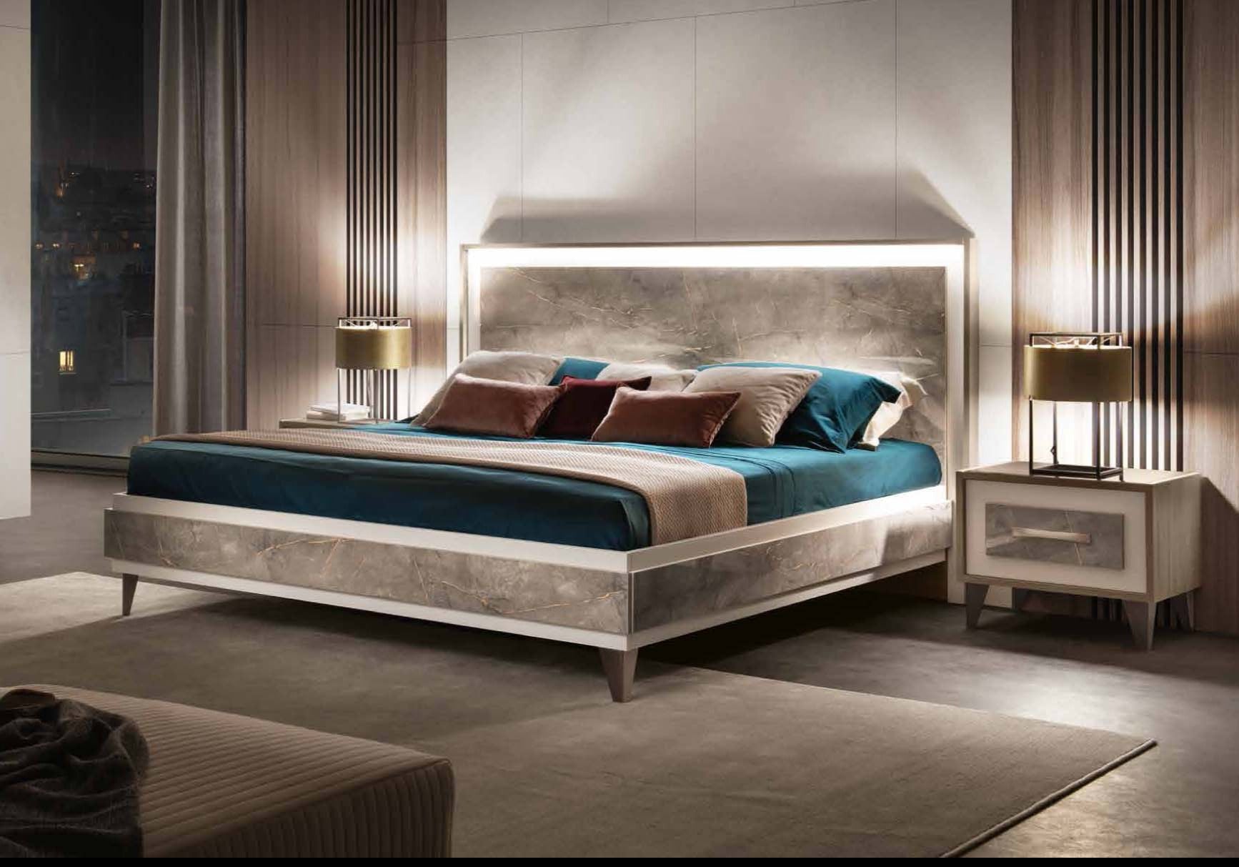 ESF Furniture - Arredoclassic Italy ArredoAmbra 3 Piece King Bedroom Set - ARREDOAMBRAKS-3SET ESF Furniture