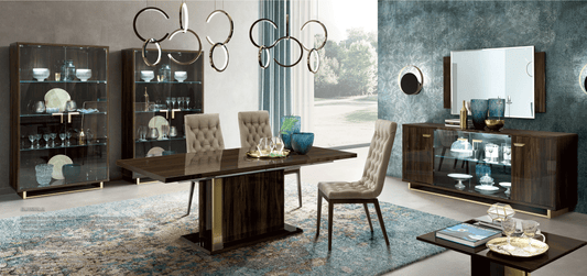 ESF Furniture - Volare 9 Piece Dining Room Set - VOLARE-9SET- 6CHAIR ESF Furniture