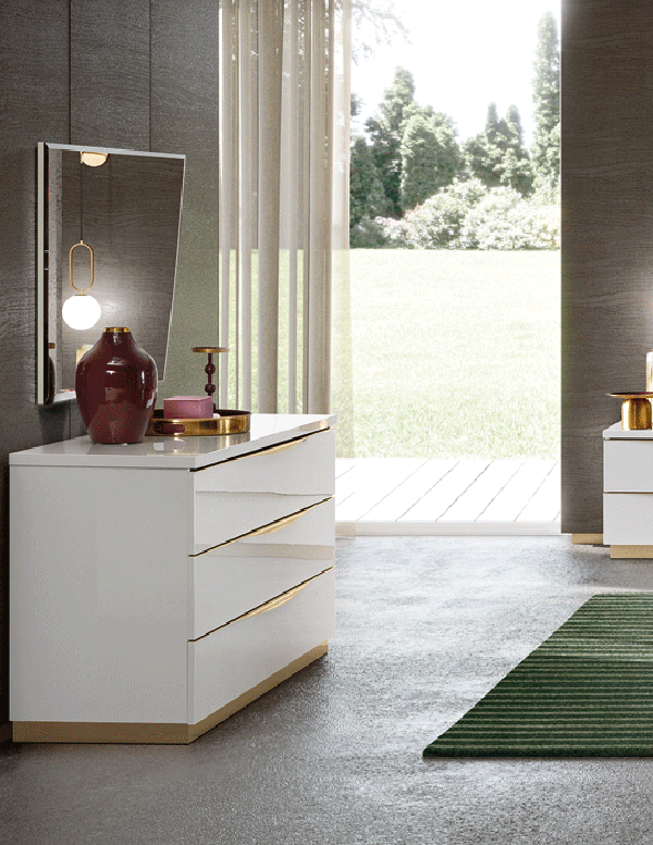 ESF Furniture - Kharma Single Dresser with Mirror - KHARMASDR-MR ESF Furniture