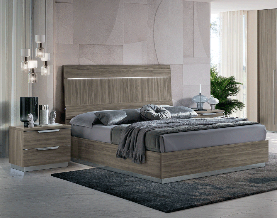 ESF FURNITURE - Kroma 3 Piece Queen Size Bedroom Set in Grey - KROMAQS-3SET ESF Furniture