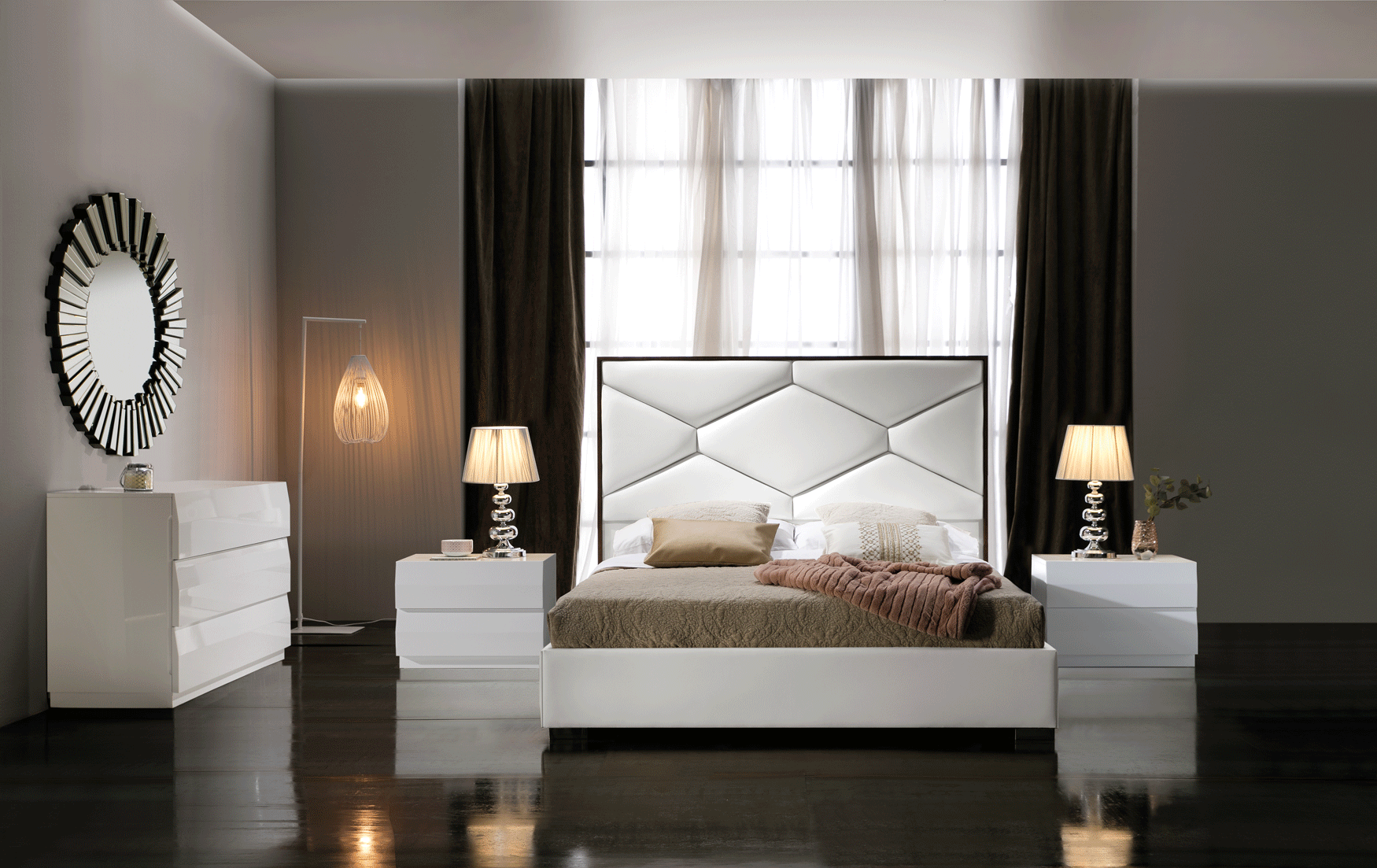 ESF Furniture - Martina Queen Storage Bed in White - MARTINABEDQSWHITE ESF Furniture