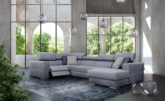 ESF FURNITURE - Quartz Sectional Right w/Electric Recliner and Bed - QUARTZ SECTIONAL ESF Furniture