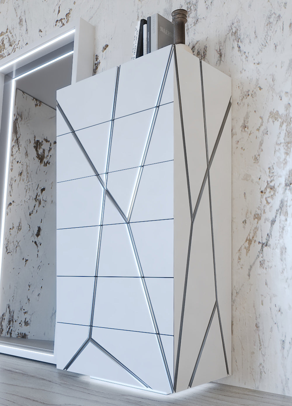 ESF Furniture - Franco Spain Gio Chest in White - GIOCHEST ESF Furniture