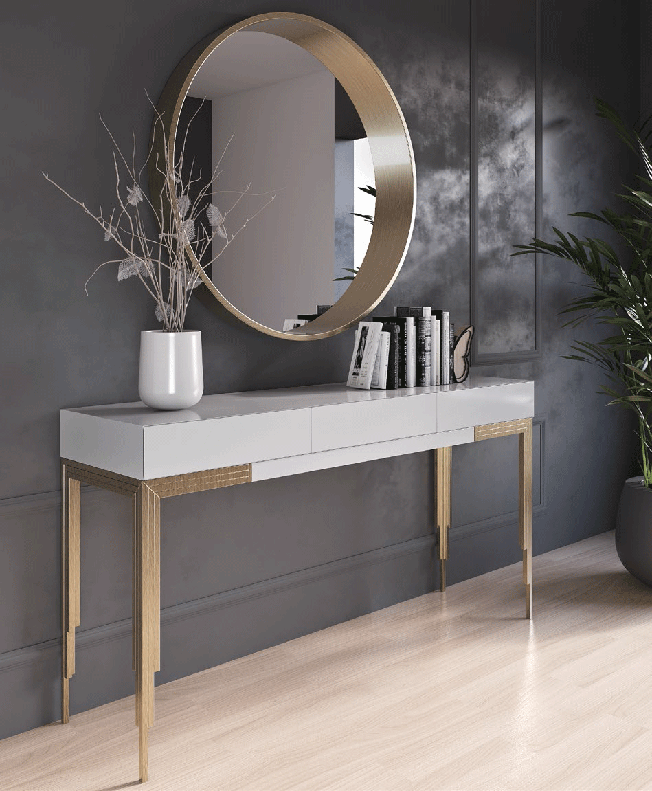 ESF Furniture - MX37 Console Table 120 With Mirror 60 - MX3740251-MX58531 ESF Furniture