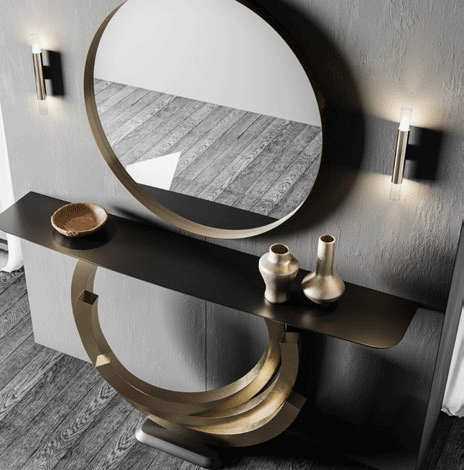 ESF Furniture - MX84 Console Table 120 with Mirror 60 - MX8442333-MX58531 ESF Furniture