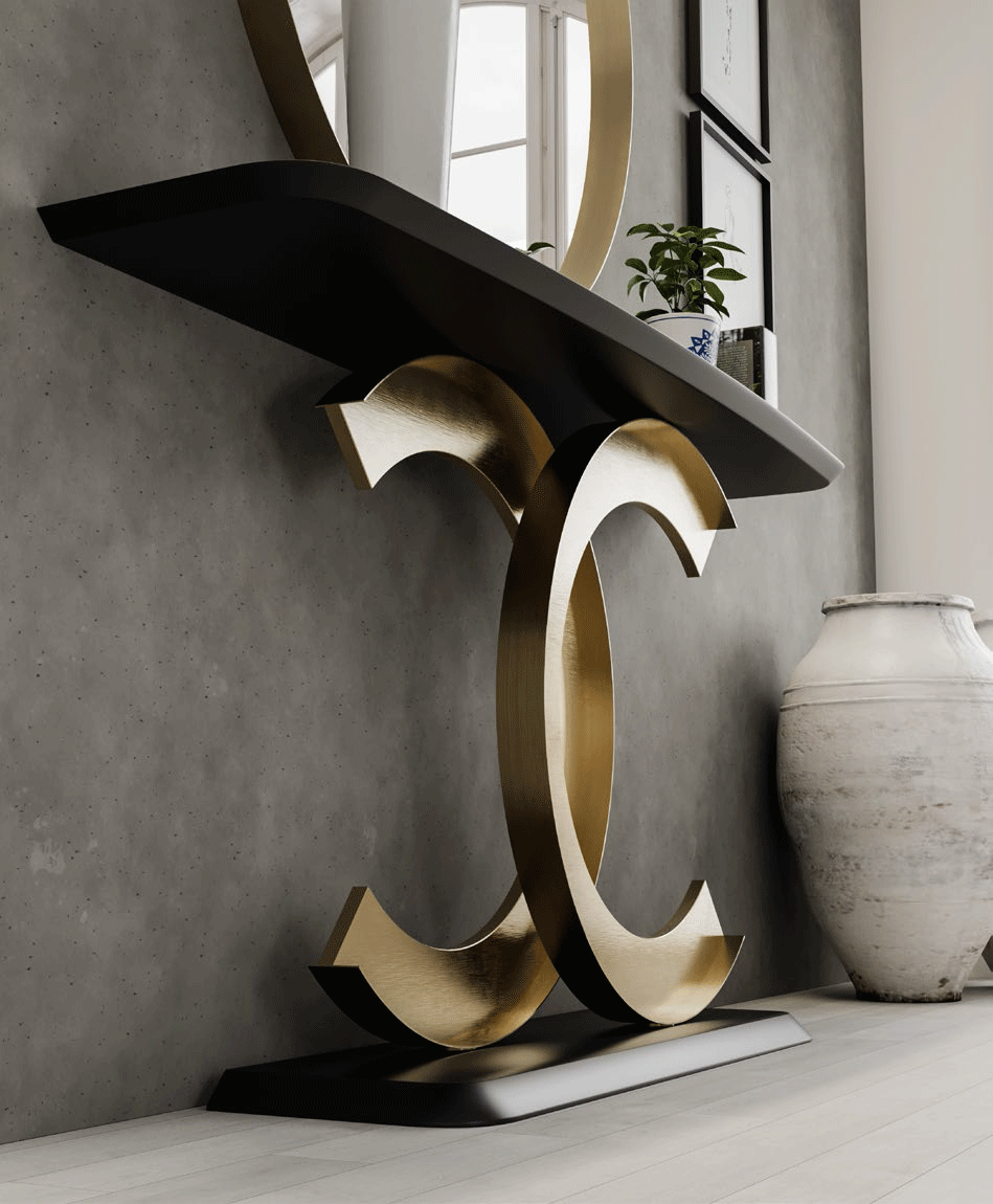 ESF Furniture - MX88 Console Table 100 with Mirror 60 - MX8842342-MX58531 ESF Furniture