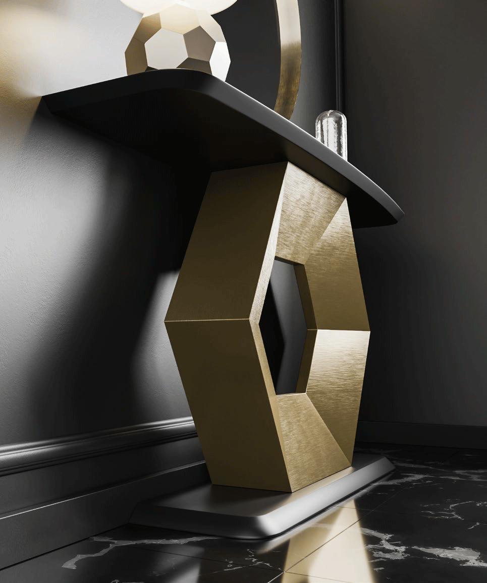 ESF Furniture - MX90 Console Table 100 with Mirror 60 - MX9042347-MX58531 ESF Furniture