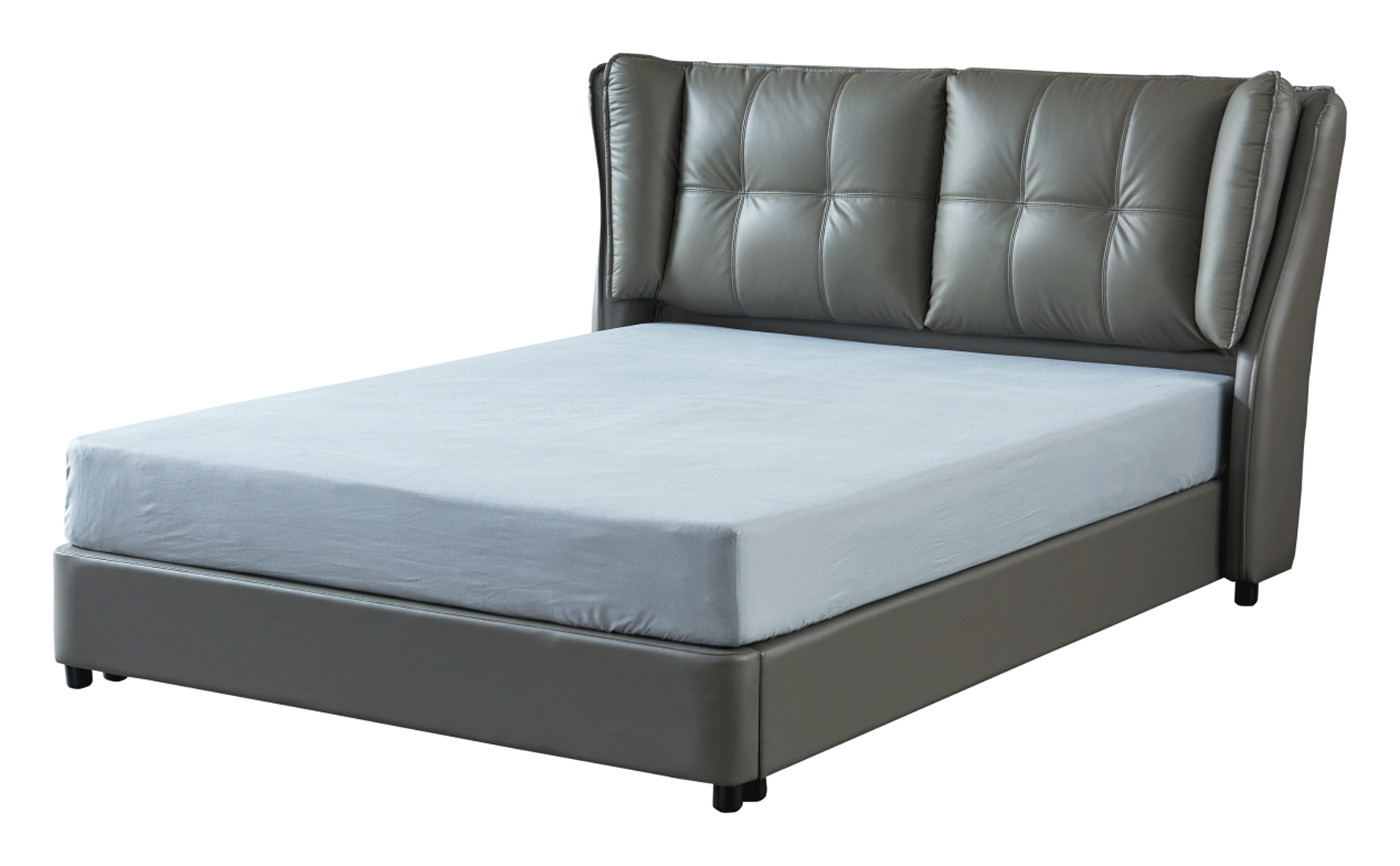 ESF Furniture - Extravaganza Queen Bed with Storage in Grey - 1806QSBED ESF Furniture