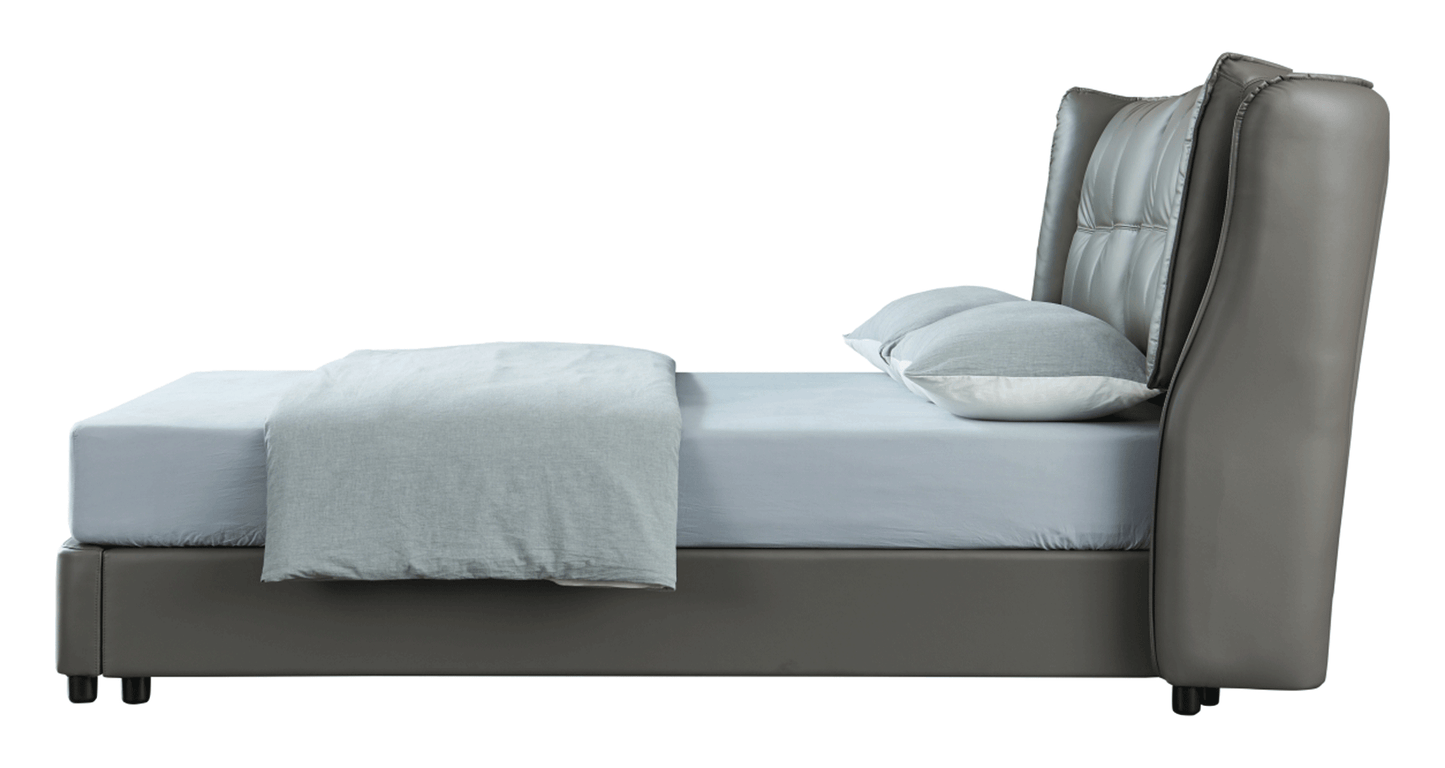 ESF Furniture - Extravaganza Queen Bed with Storage in Grey - 1806QSBED ESF Furniture