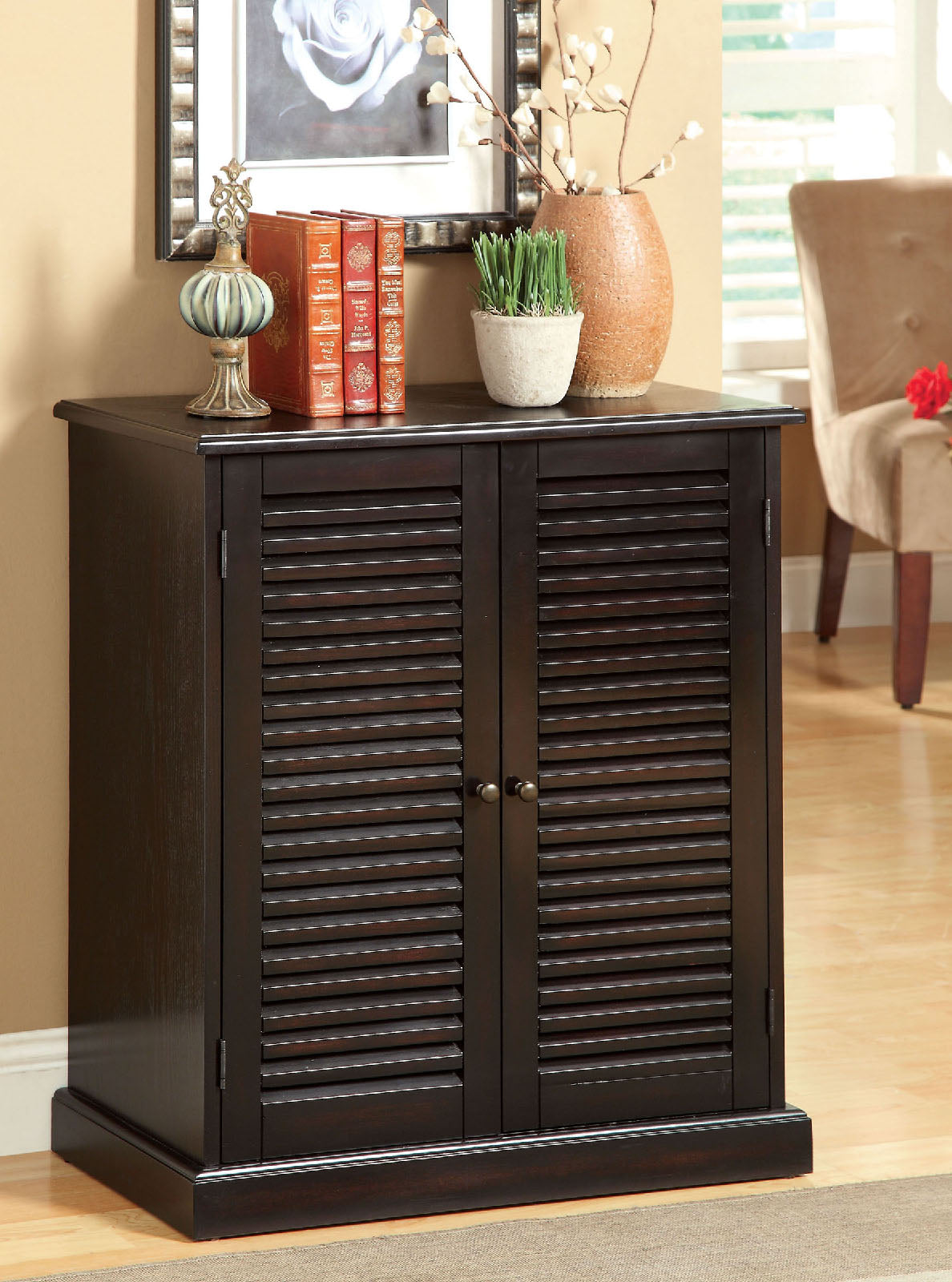 Della Espresso Shoe Cabinet FOA East