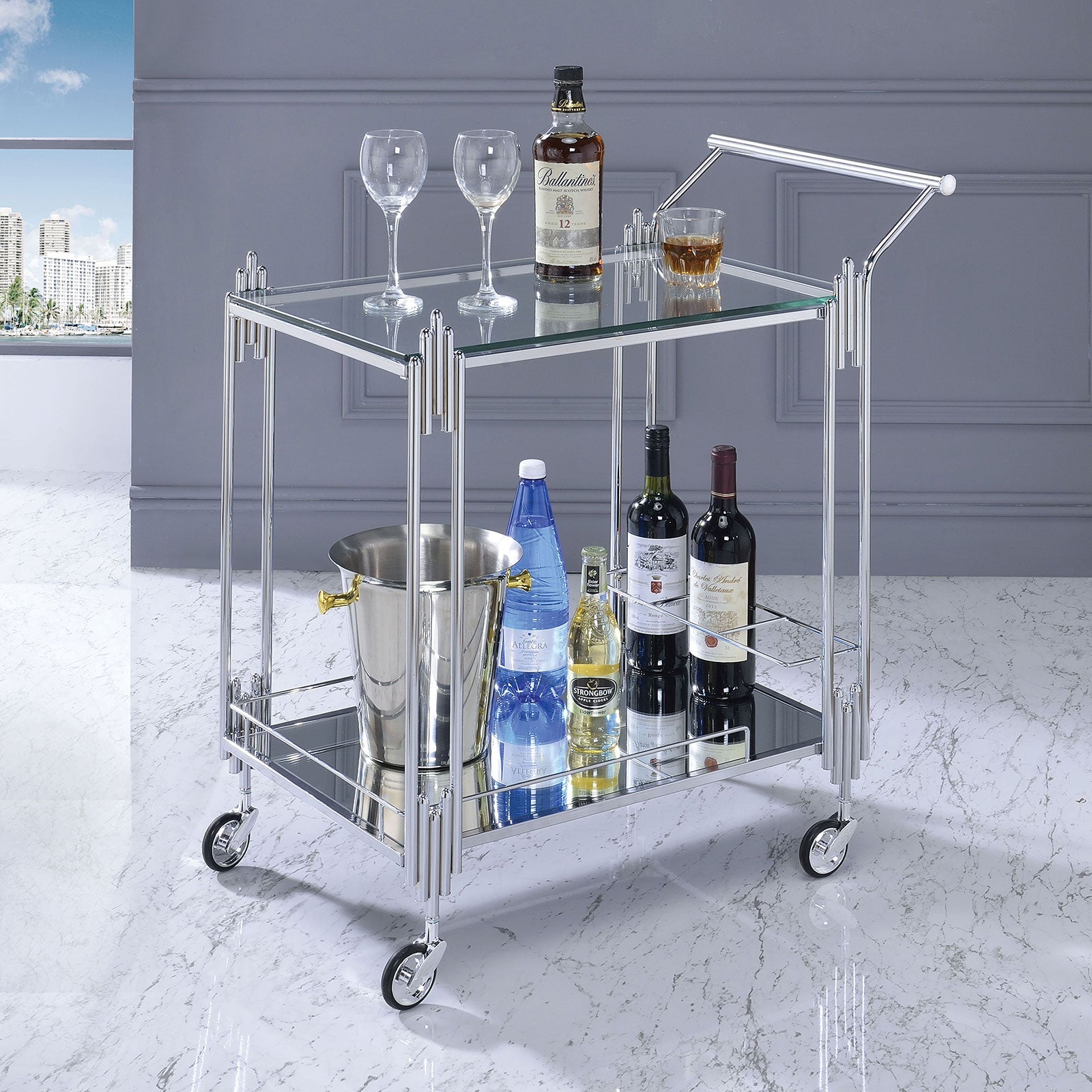 Ebba Chrome Serving Carts FOA East