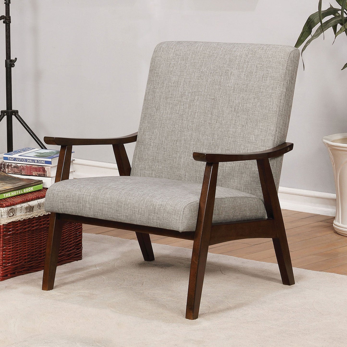 Deena Light Gray Accent Chair FOA East