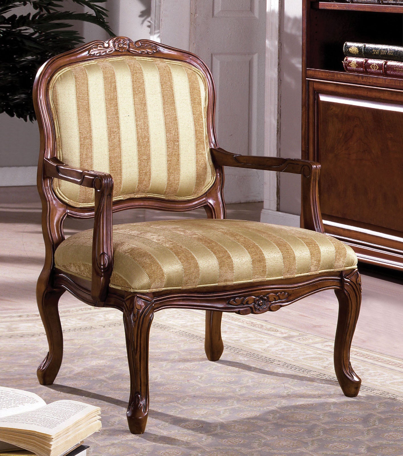 Burnaby Tan/Pattern Accent Chair FOA East