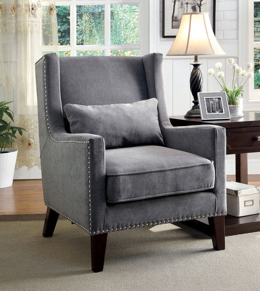 TOMAR Gray Accent Chair FOA East