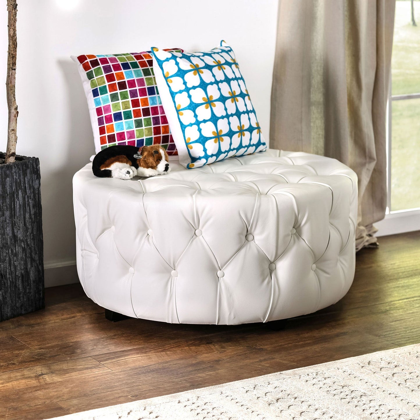 LATOYA White Ottoman FOA East